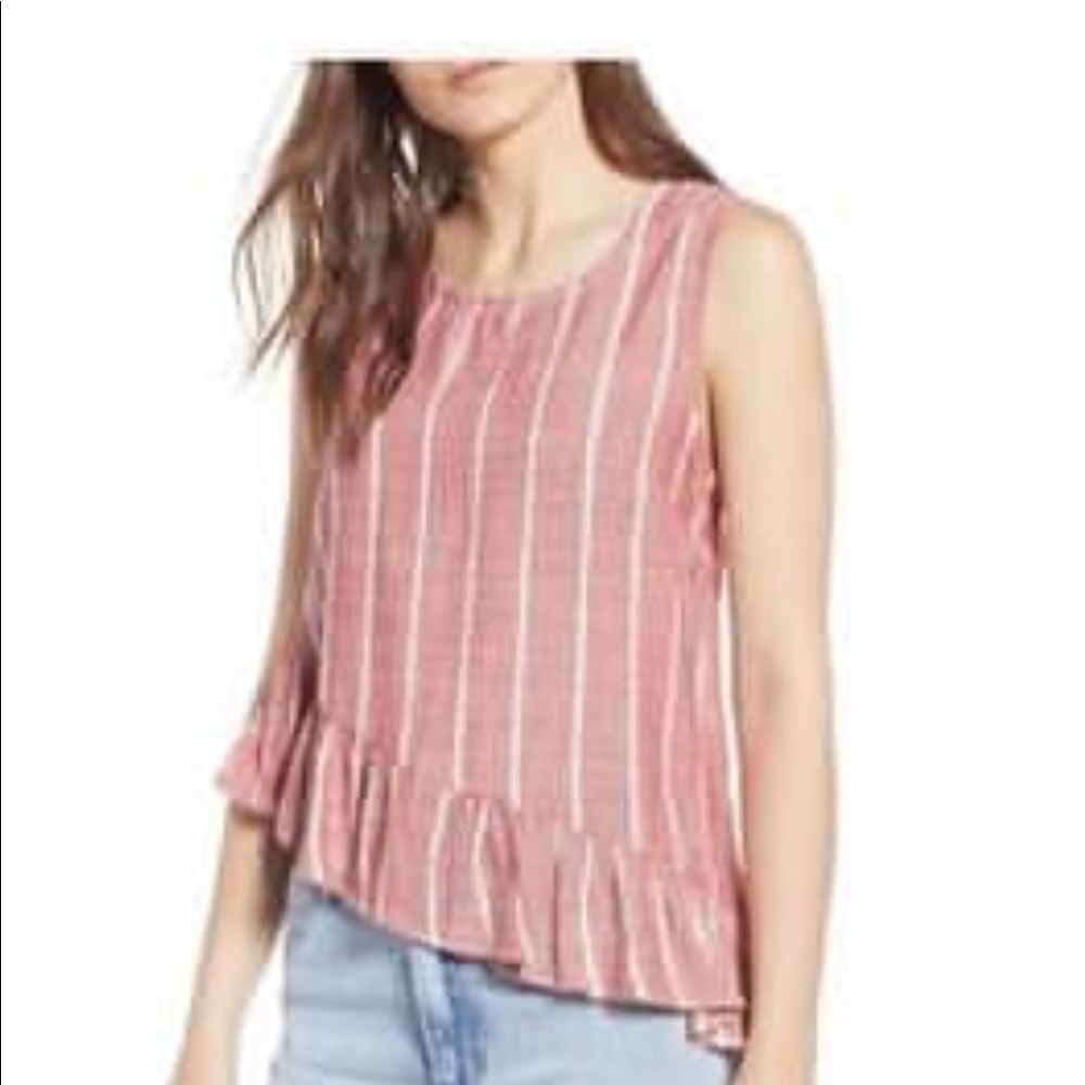 BP asymmetrical striped top